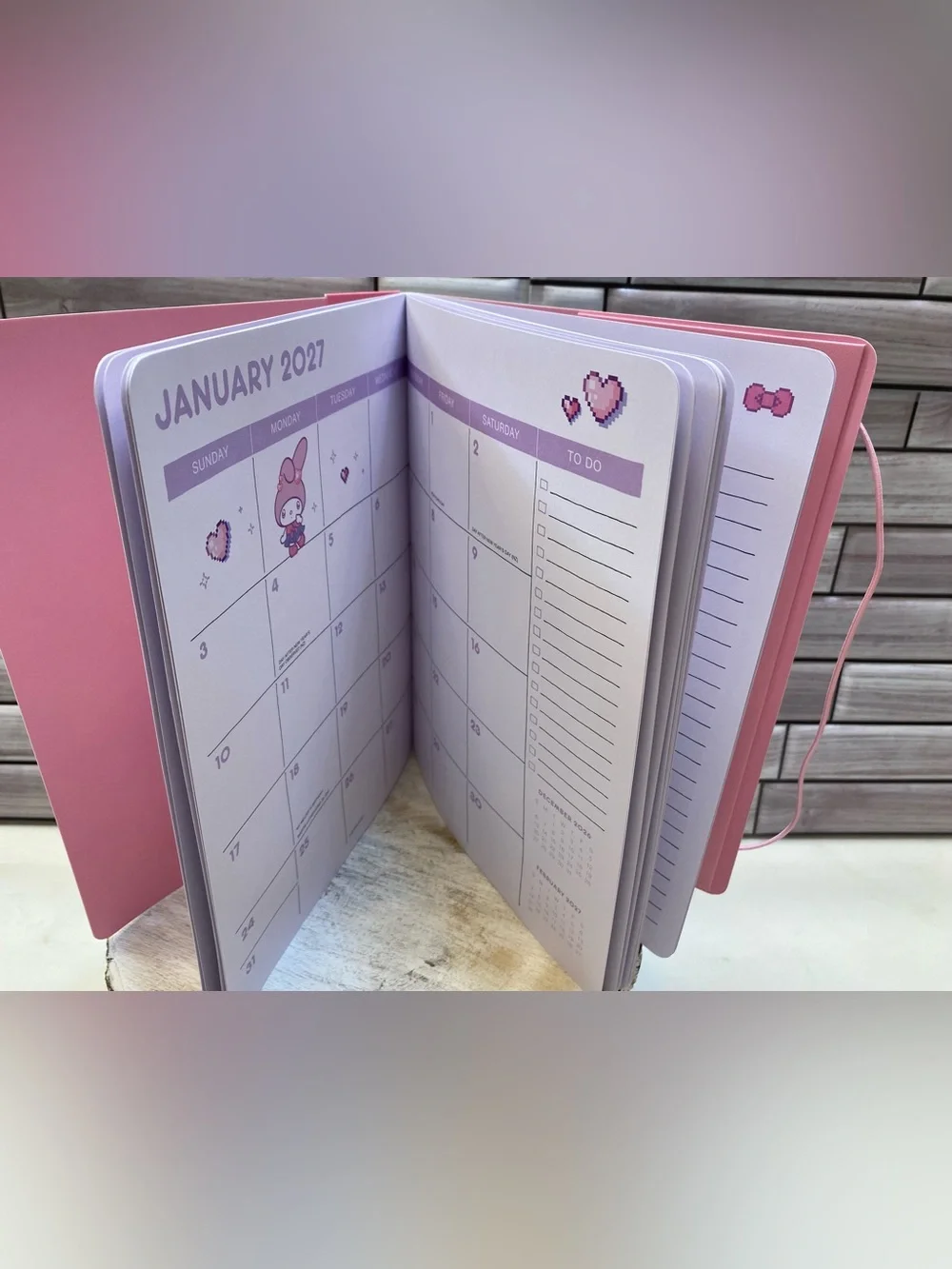 Hello Kitty & Friends ❤️  Monthly 17 months Planner Aug 2026 to Dec 2027 NWT